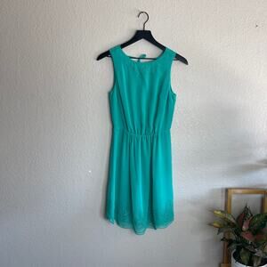 ASOS Green Babydoll Open Back Dress Size 2
